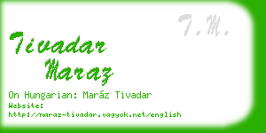 tivadar maraz business card